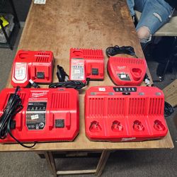 Milwaukee M18 - M12 CHARGERS ( DIFFERENT PRICES)