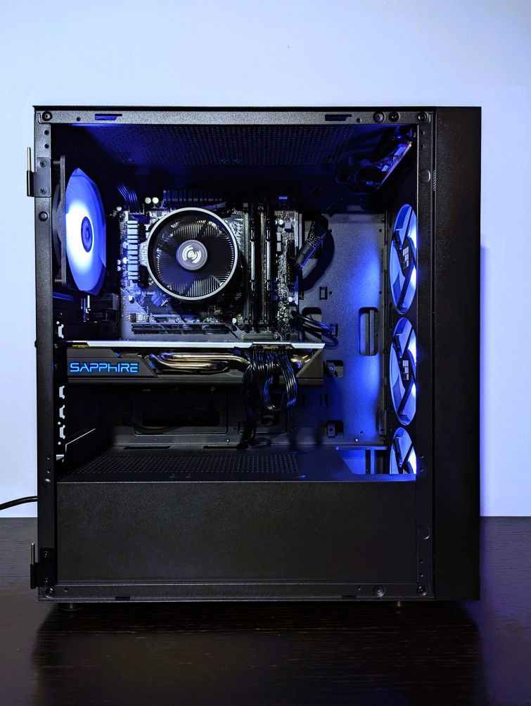 CUSTOM GAMING PC/RYZEN 5 CPU/RX 580 8GB/FAST 512GB M.2 DRIVE/WiFi+BT