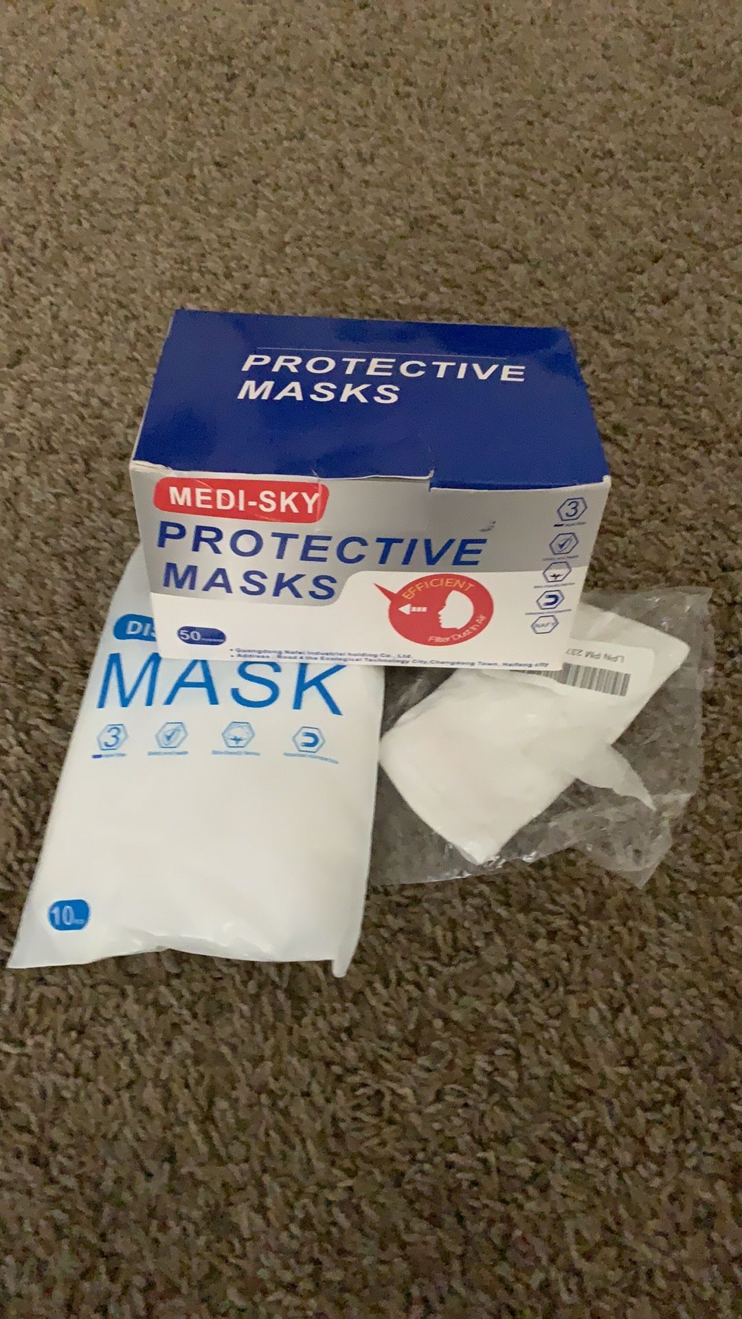 Box Of Medical Face And Dust Masks 60+ New