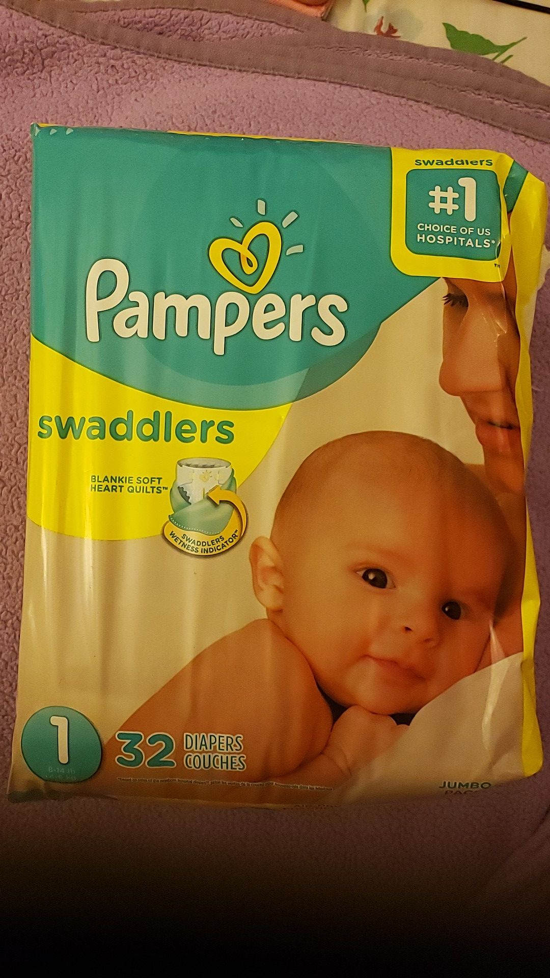 32 NEW Pampers Swaddlers Size 1 Diapers