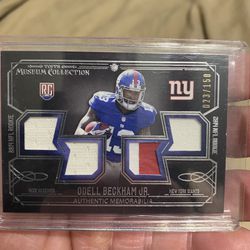 Odell Beckham Jr - Museum Rookie !! Quad Relic Card  -23 Of 150