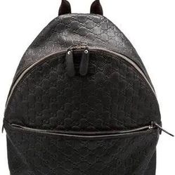 Black Gucci GG Signature Backpack