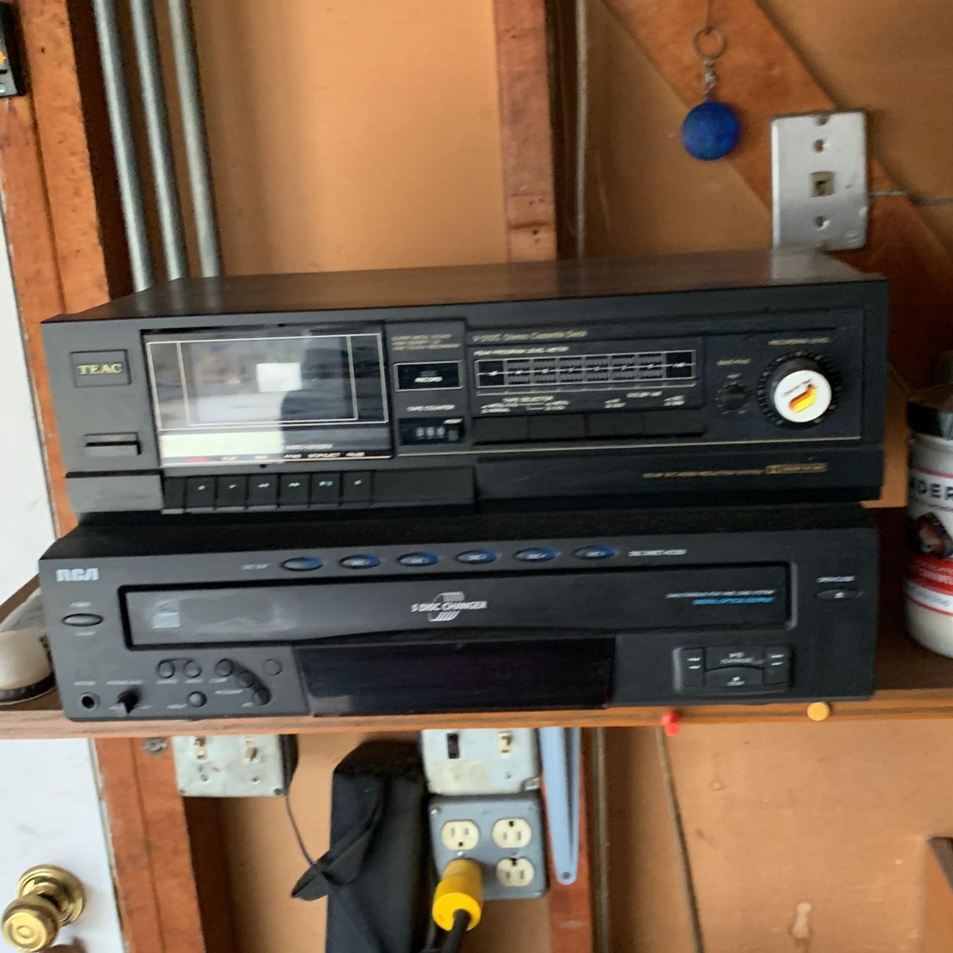 Cassette Player And Five Disc Changer