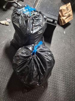 3 bags Free clothes crate of mens shoes and misc.