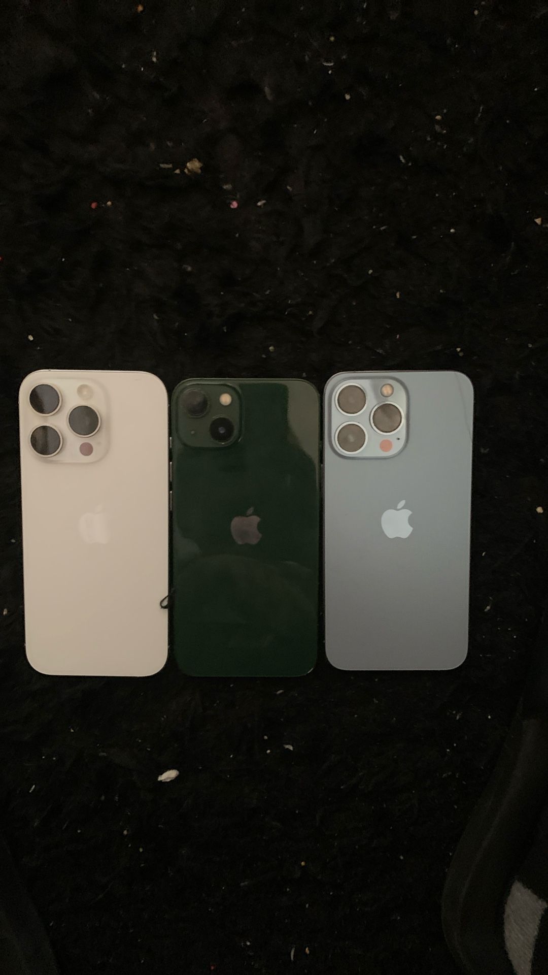 3 iPhones 16 Pro 13 Pro And 12 