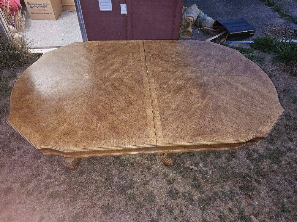 Wooden Dining Table With Extenders