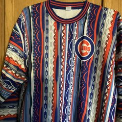 Chicago Cubs Pat Hughes stadium Give Away size xl. 100 polyester sweatshirt. 