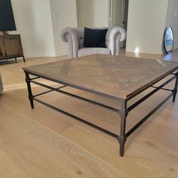 Pottery Barn Parquet Square Reclaimed Wood Coffee Table (46")