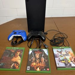 🎮 Xbox Series X 1TB Black Console with 2 Controllers & 3 Games READ DESC