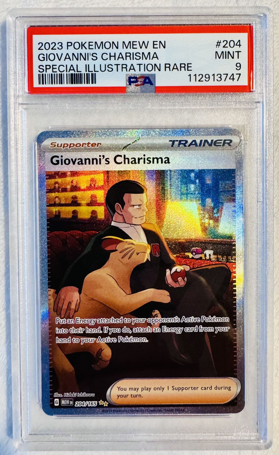 Giovanni's Charisma SIR - 2023 Pokemon 151 - PSA 9 Mint