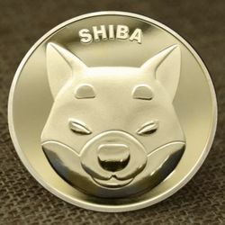 1pc Gold Shiba Inu Coin Crypto Coin Dogecoin Killer Shib Coin