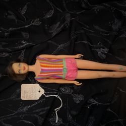 1960s Brunette Casey TNT Barbie Doll in Original Swimsuit