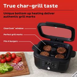 New And Sealed. INSTANT Black Nonstick Surface Electric Grill , Air Fryer, Bake, Dehydrate, 4 qt. Capacity