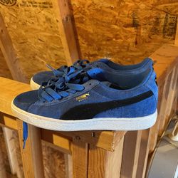 Blue Puma Suede