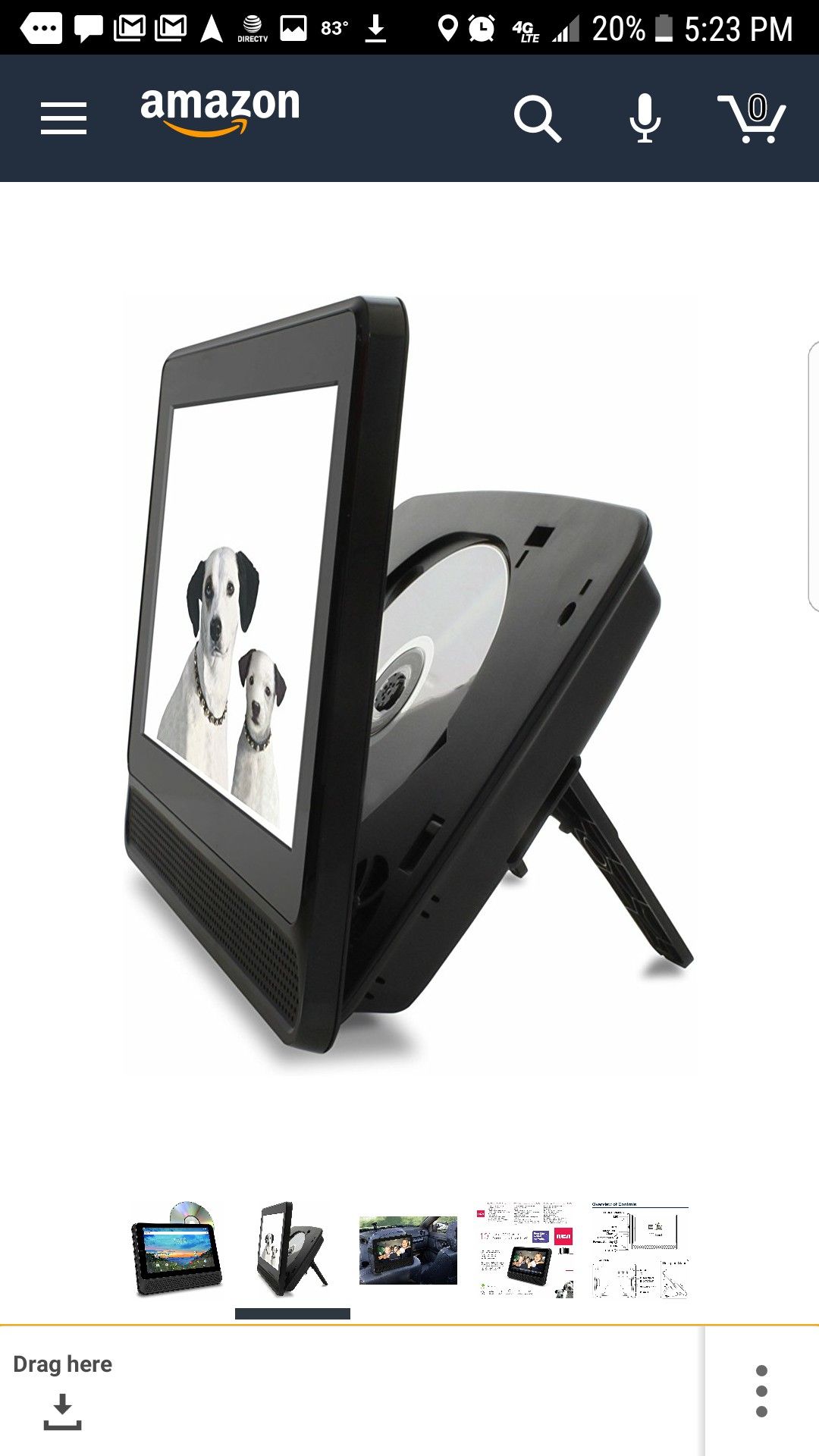 RCA TOUCHSCREEN TABLET/DVD COMBO DRP2091
