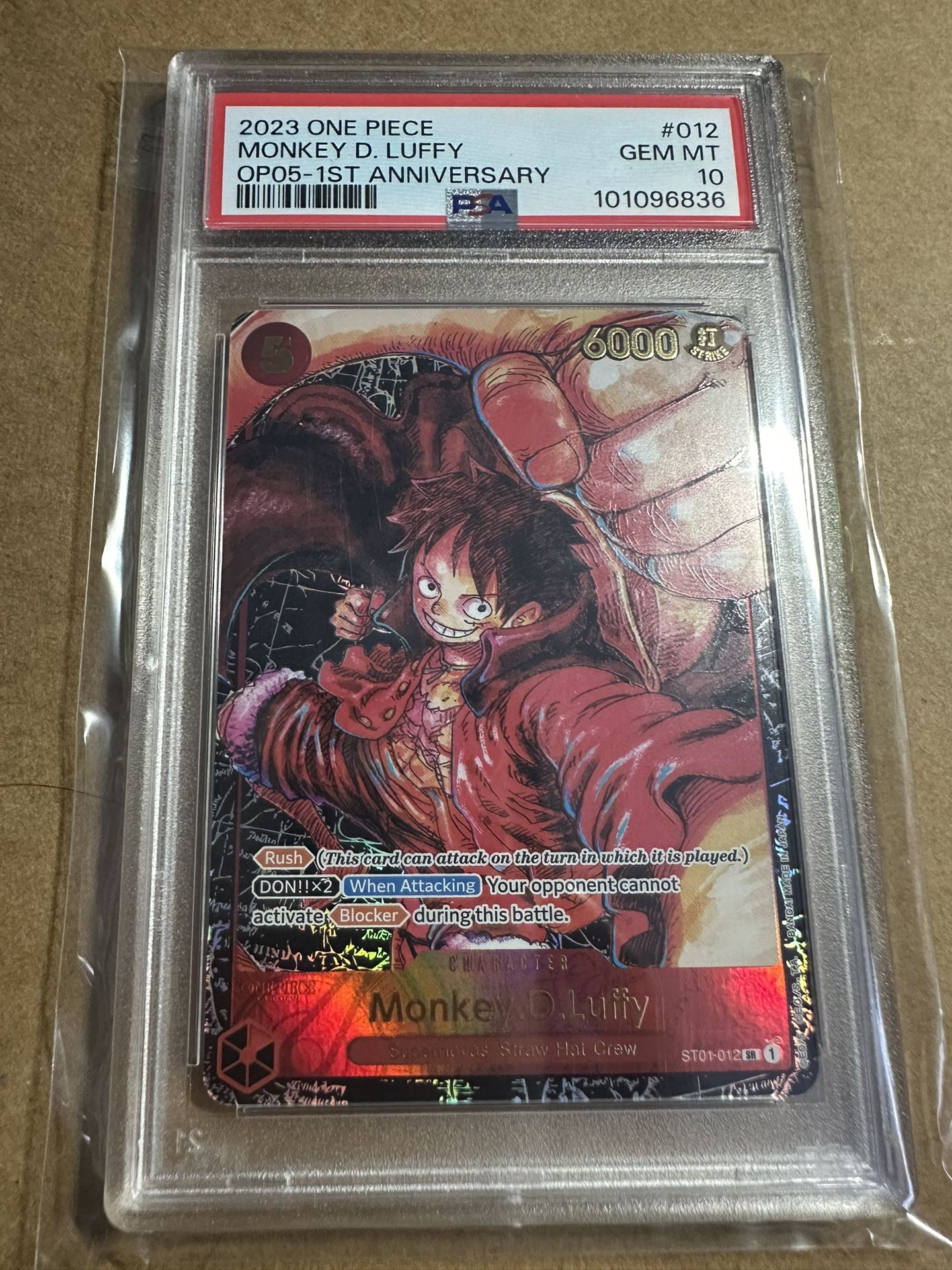 Monkey.D.Luffy (012) (Alternate Art) PSA 10