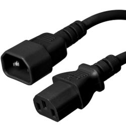 3ft Volex C13 Power Cord Extender V1625 10A 250V