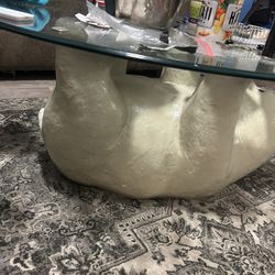 Polar Bear Glass Table