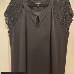 Torrid Plus Size Blk Blouse