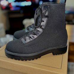 Knitted Lace Up Boots