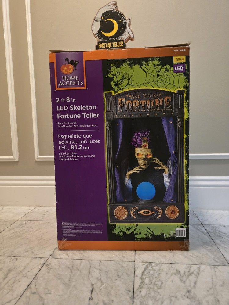 Rare skeleton fortune teller Halloween animatronic