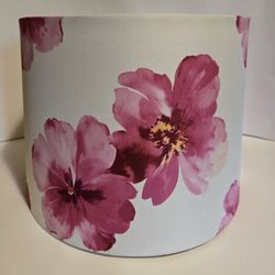 Vibrant Pink Orchids & Cream Lamp Shade 