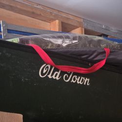 Old Town Saranac 146 Canoe in Green.