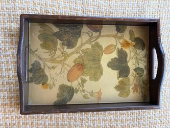 Vintage wood service tray