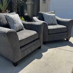 Brand New. (Set of 2) Lane Furniture Sofa Chair. Pewter color. $499