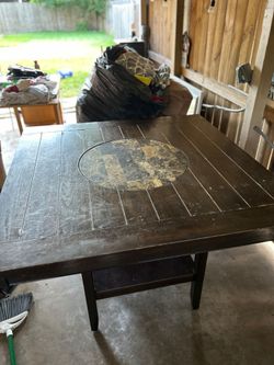 Lazy Susan wooden table
