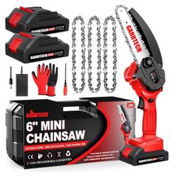 Mini Chainsaw 6 Inch, Cordless Portable Electric Chain Saw, Handheld Electric Chainsaws 
