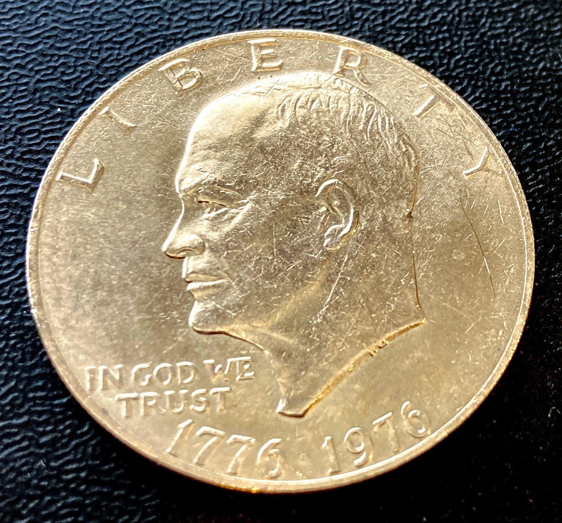 Eisenhower Large 1976 Bicentennial 1776 Ike Silver Dollar US Coin Coins