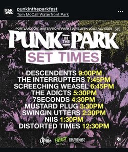2 Punk In The Park Tickets With 3hr Beer Tasting.