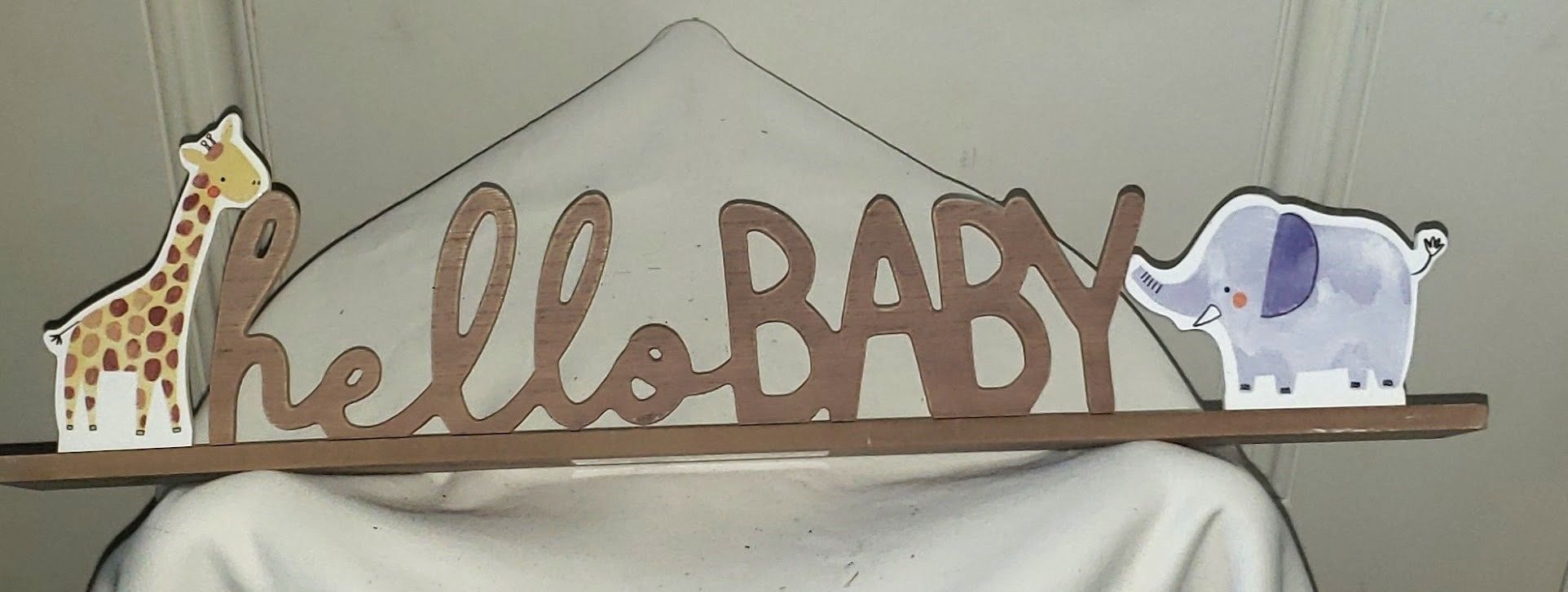 "Hello Baby" Wood Plaque/Sign Décor