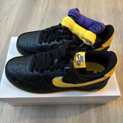 Nike Air Force 1 Low Kobe Bryant Lakers Away (Numbered Edition Of 8000) Size 8