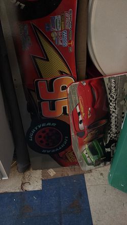 Lightening McQueen toddler bed.