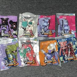 Gundam And Gundam 2 70% Bearbrick Keychains