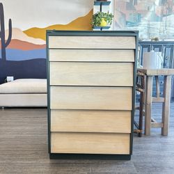 Upright Dresser / Green Two Tone / Chest Of Drawers / Tallboy!