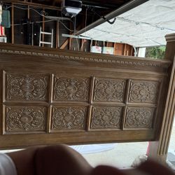 King All Wood Headboard
