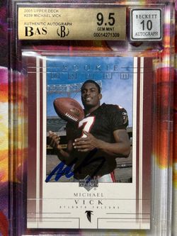 2001 Upper Deck Michael Vick Rookie Auto BGS 9.5/10