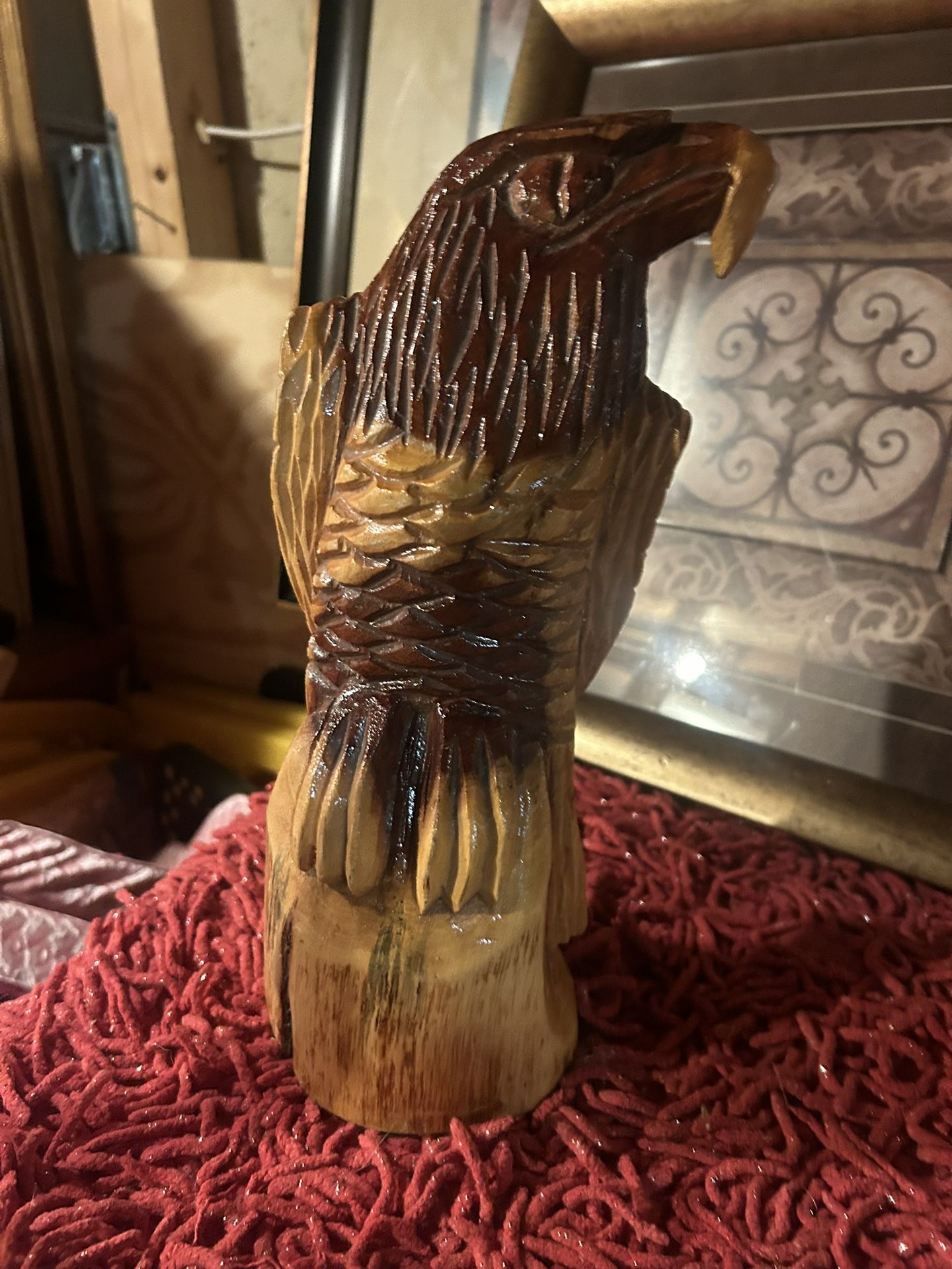 Hand carved eagle