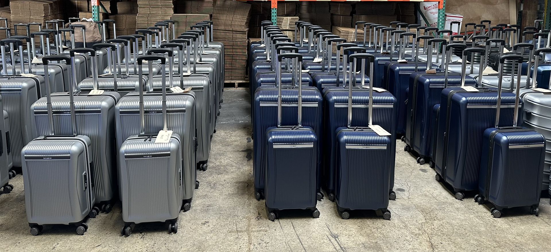 Samsonite Blackstone 22” Carry On And 29” Check In Bag With TSA Lock And 4 Wheels Spinning