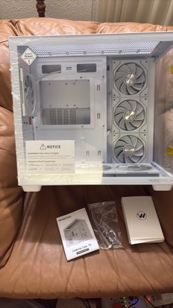 MUSETEX Y6 PC Case, Pre-Installed 7 Infinity Mirror PWM ARGB Fans, ATX Mid Tower