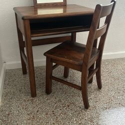 Antique Elementary Desk & Chair
