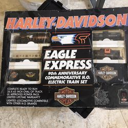 Harley Davidson Eagle Express 90th Anniversary Commemorative H.O. Electric Train Set