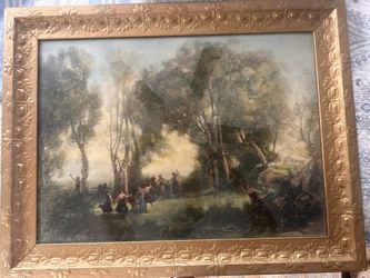 Antique Lithograph  - Dance Of The Nymphs