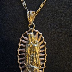 Virgin Mary Pendant With Chain 