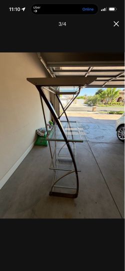Glass and Metal Shelving Unit
