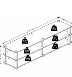 Open shelf rectangular shoe rack for sale