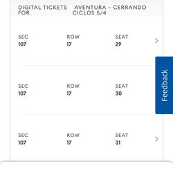 Aventura Tickets 5/4